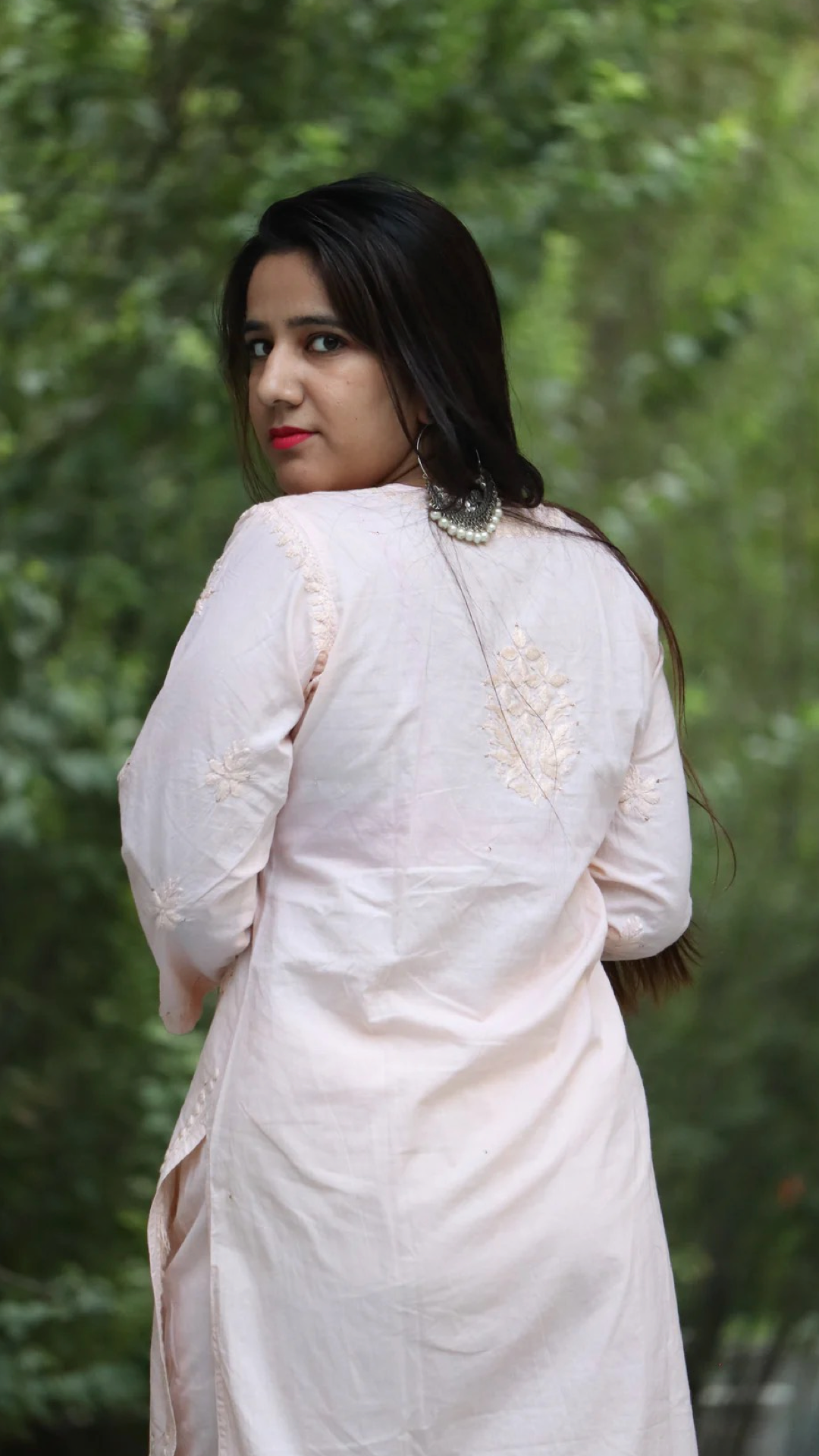 Chikankari suit set with Zari work