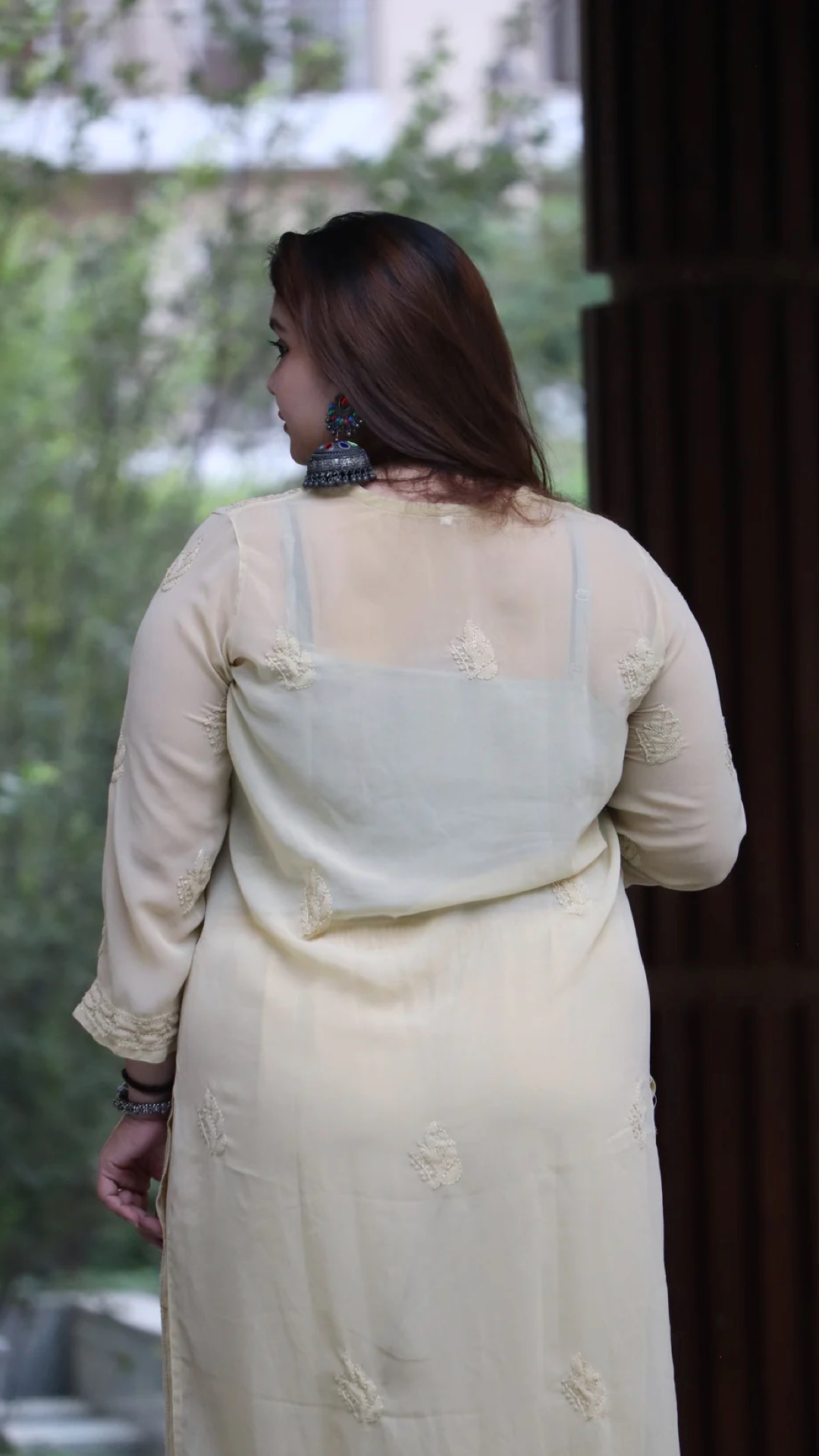 Chikankari Chiffon Transparent suit set with Zari work