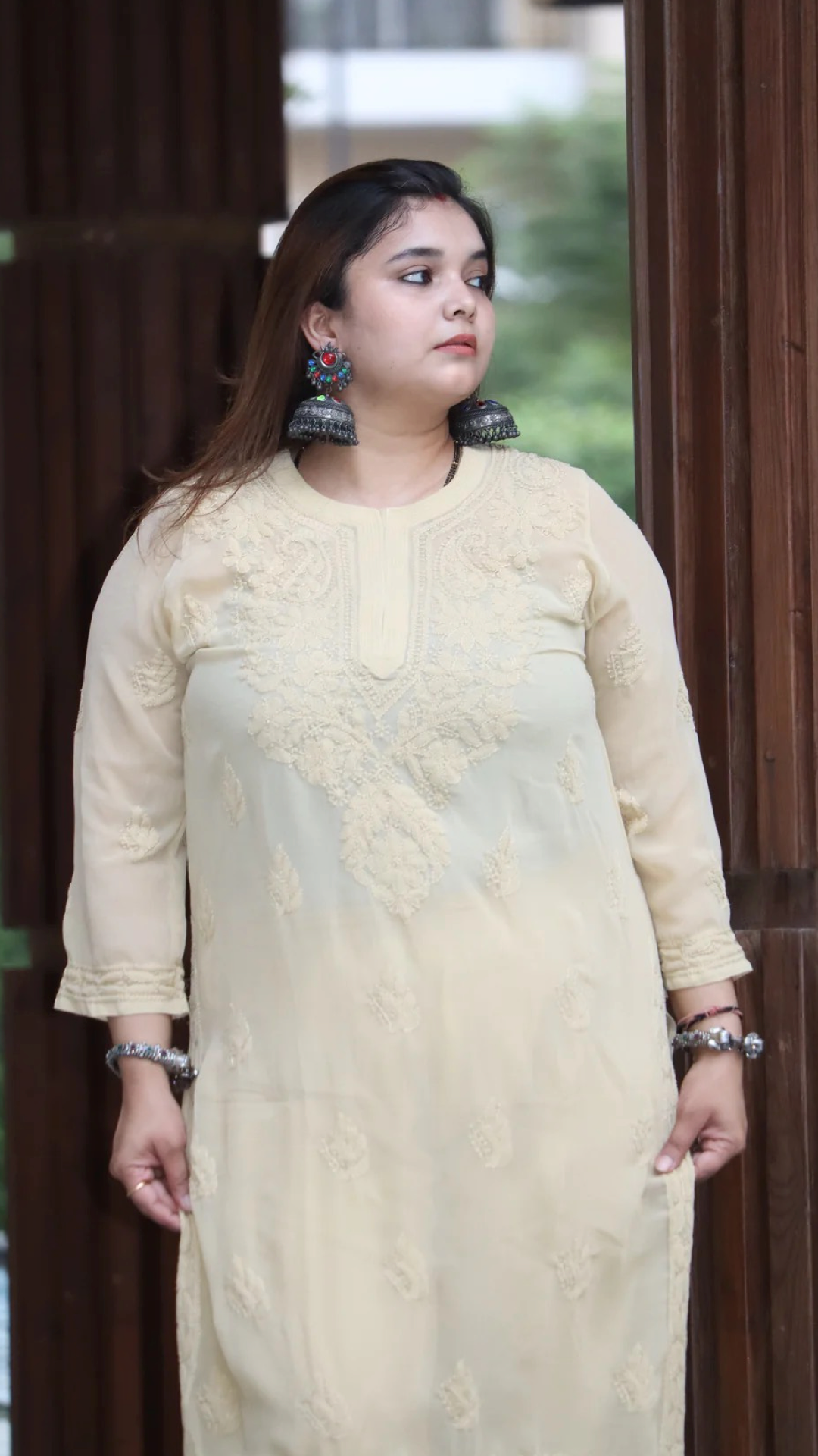 Chikankari Chiffon Transparent suit set with Zari work