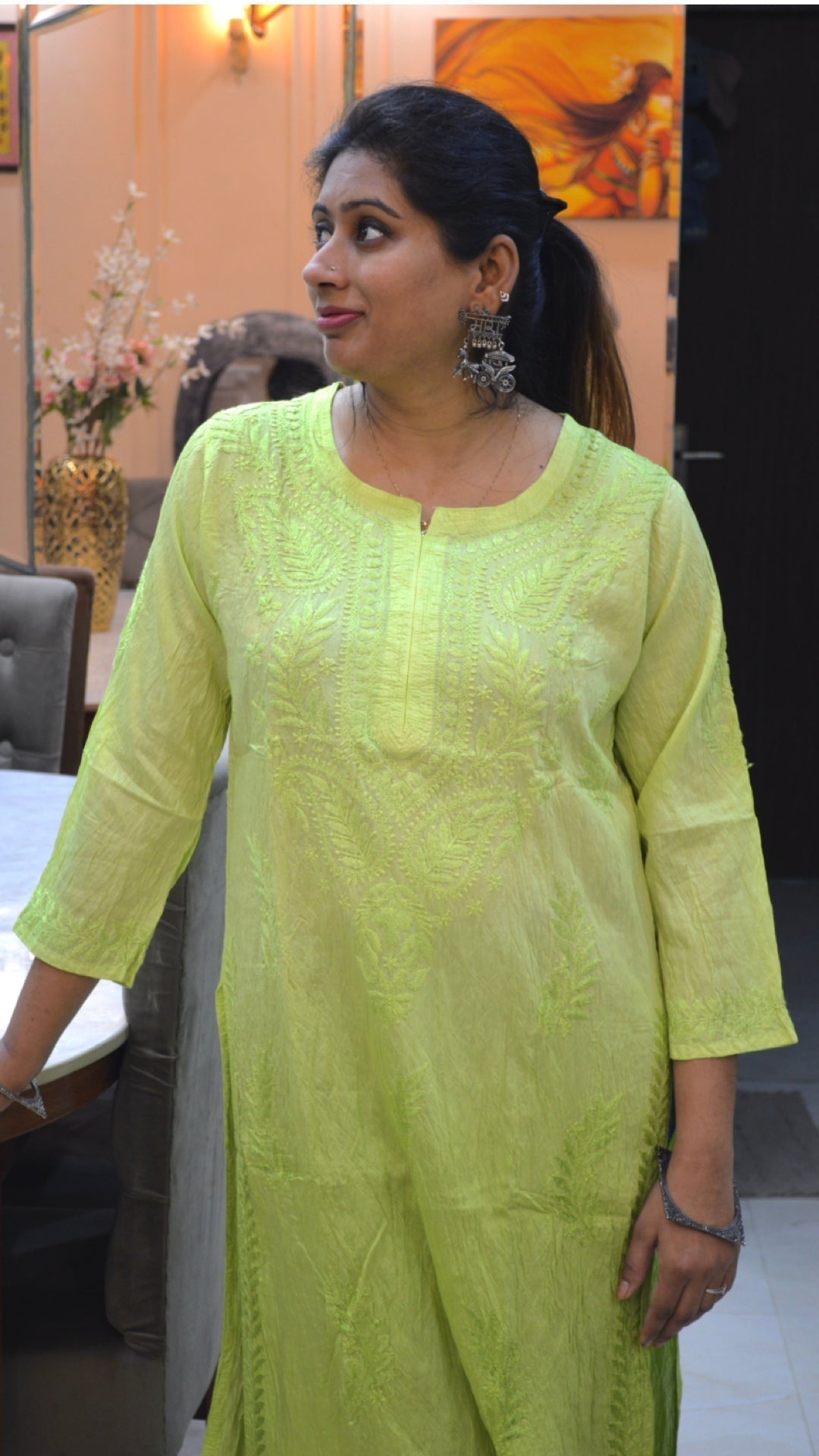 Chikankari Embroidary kurti